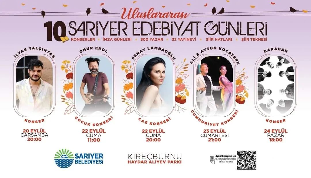  Sarıyer Kültür Sanat - Uluslararası 10. Sarıyer Edebiyat Günleri!